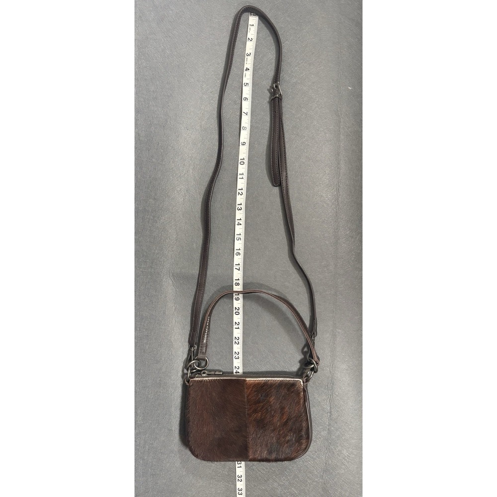 Montana West Crossbody Bag Womens Brown Genuine Leather Hair-On Hide Western - Picture 12 of 16